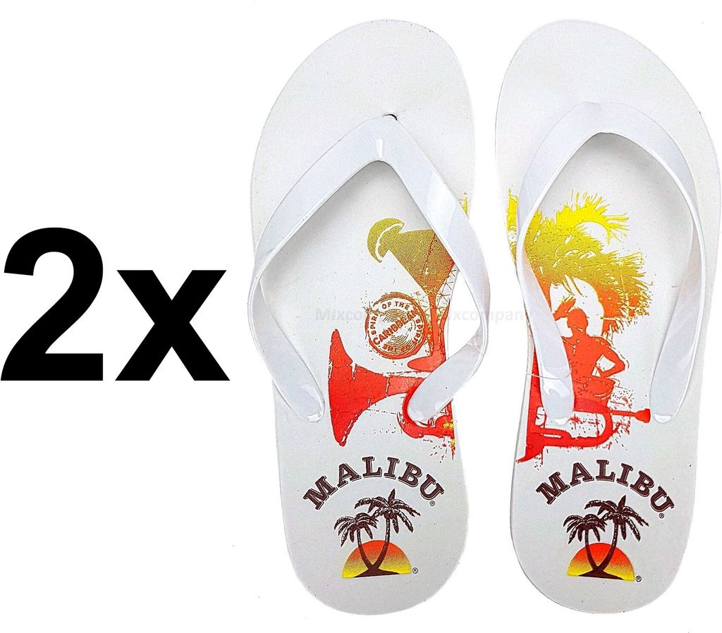 Malibu Flip Flops Zehentrenner weiß Aktion - 2 Paar Größe 40 100 % Kunsstoff