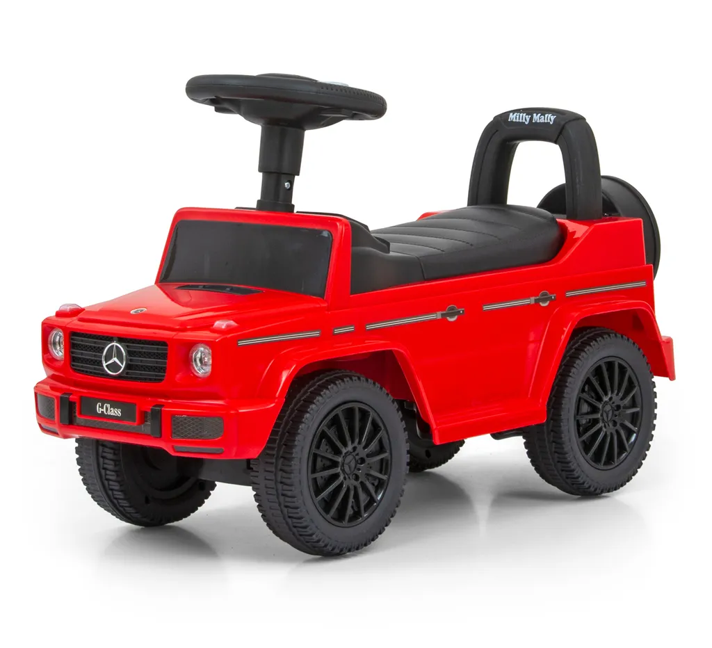 Porteur rouge Mercedes G350d Milly Mally avec klaxon et rangement