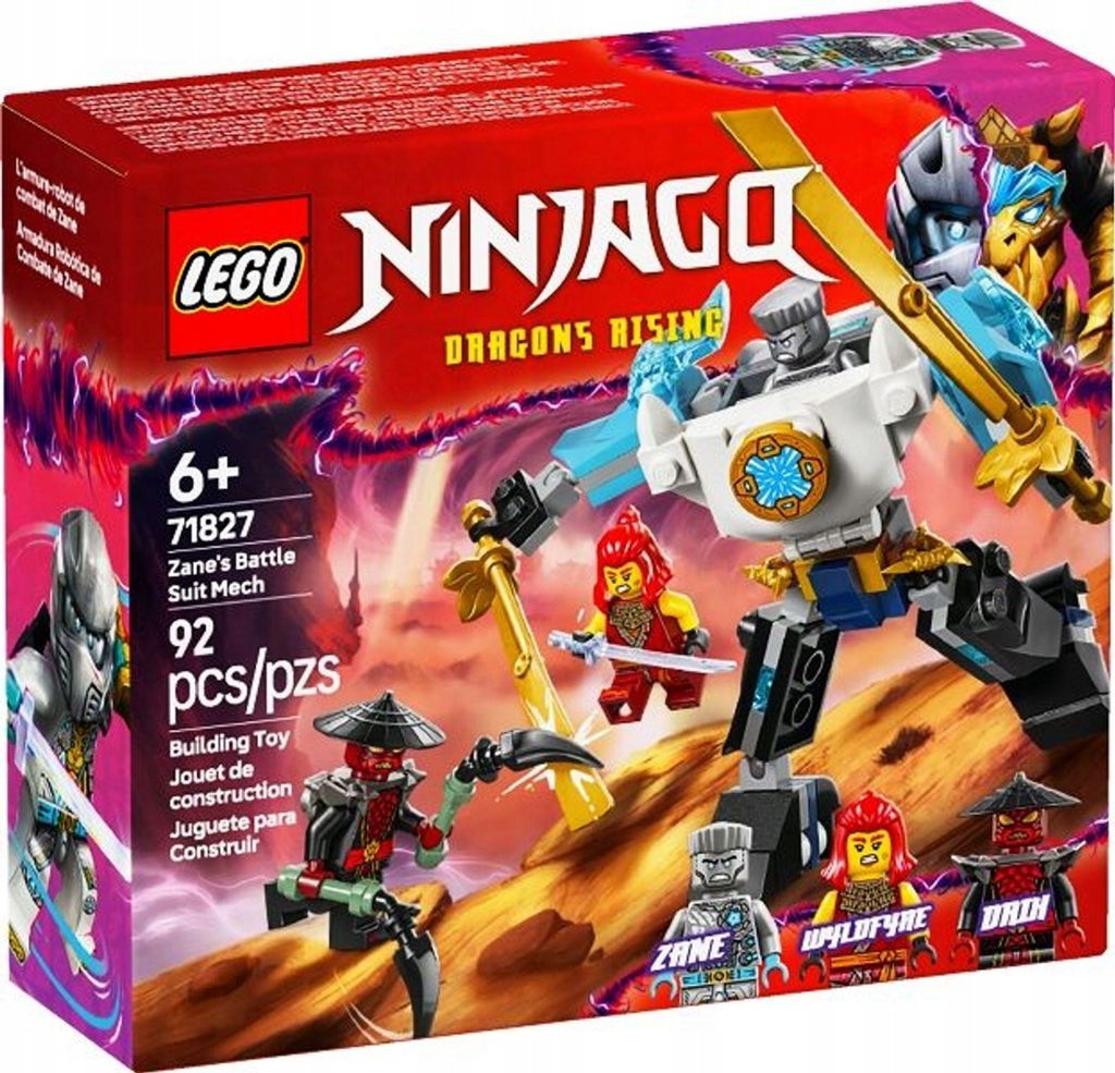 LEGO NINJAGO Zane's Action-Mech - Ninja speelgoed met 3 Productafbeelding 