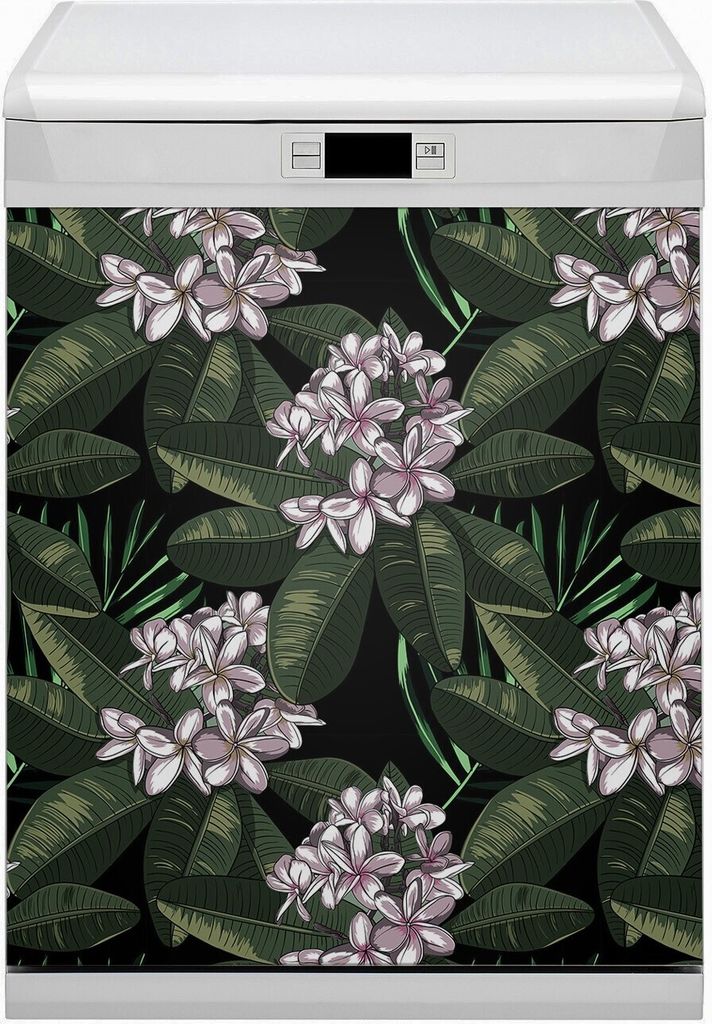 Abwaschbar 60x80 cm Geschirrspüle Magnetmatte Küche Dekorative - Exotische Blüten
