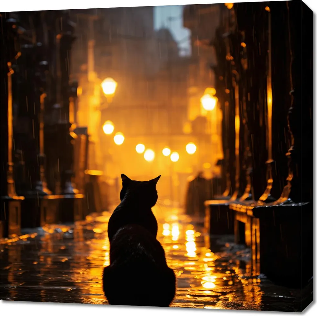 Tableau La voyageuse solitaire 70x70 cm - Habillez vos Murs avec Style
