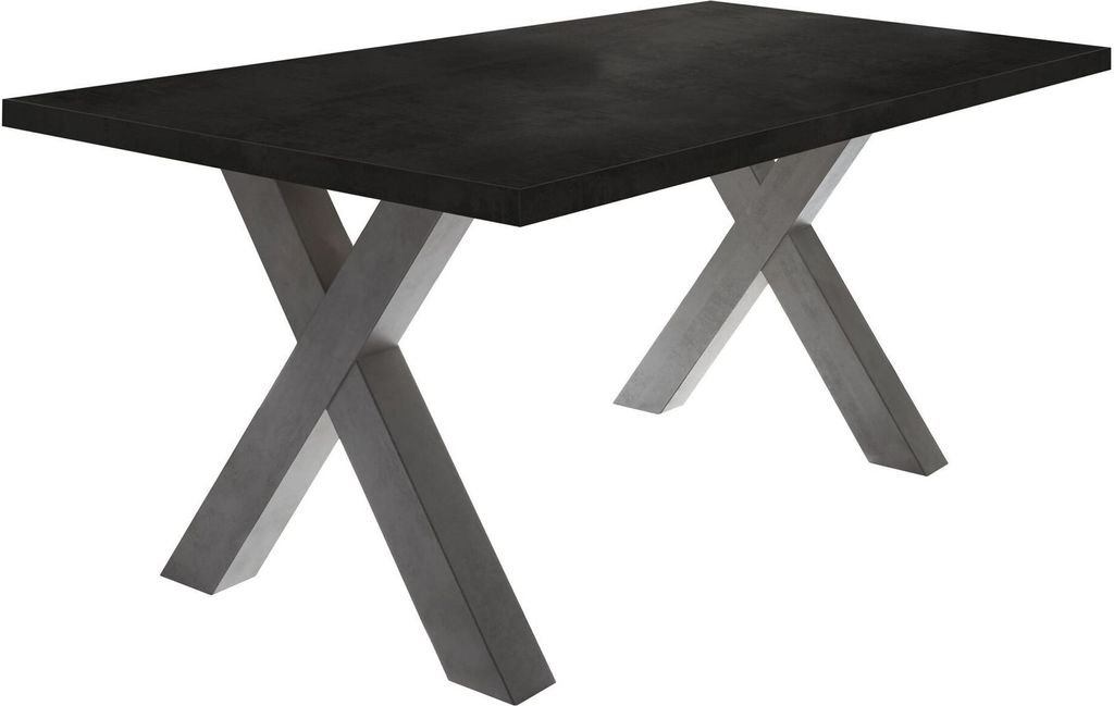 Esszimmertisch Eike 4 200 x 100 x 75 Esstisch Graphit/Schwarzstahl 13421-200