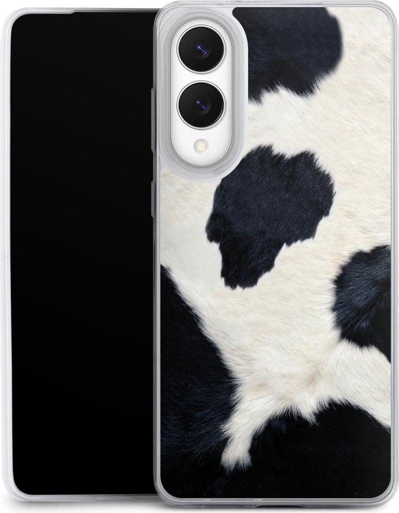 DeinDesign Slim Hülle für Samsung Galaxy S25 Edge Silikon Case Ultra Dünn Handyhülle Animal-Look Animalprint Kuhfell