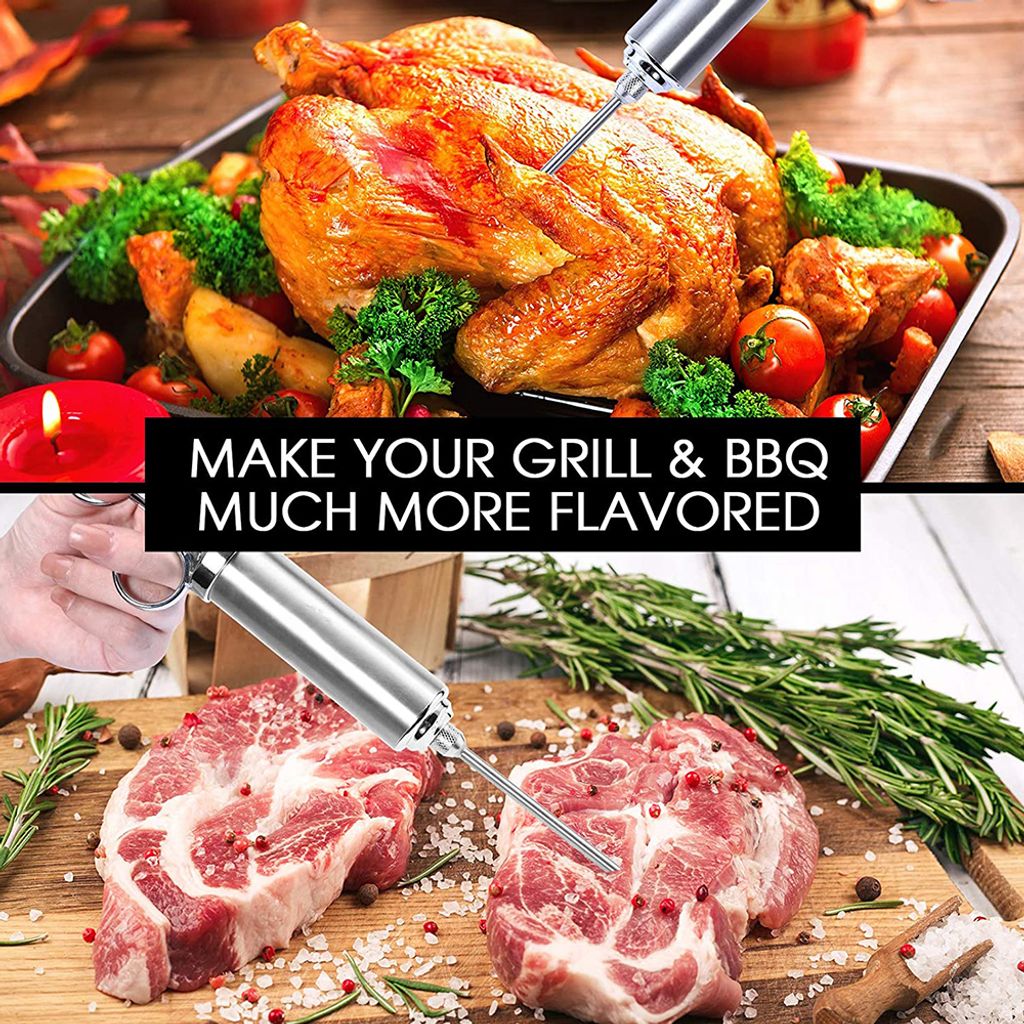 BQ Bratenspritze mit 3 Nadeln,Pulled Pork Set inkl Produktbild 6