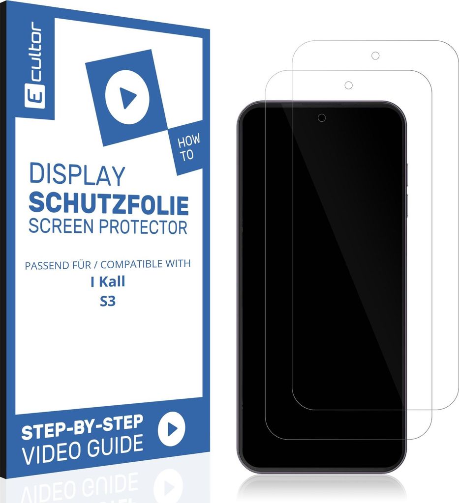 2x 3D Schutzfolie Matt für I Kall S3 Display Flexibel Full Cover