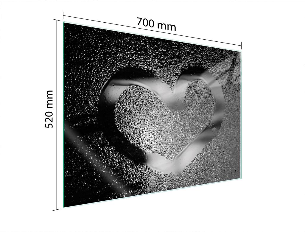 Glasschutzplatte Für Herd 70X52 Herz