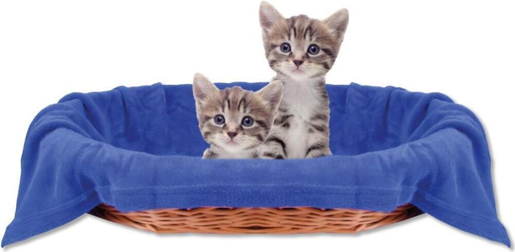 Katzendecke - Tierdecke, Maße: 70x100 cm, Farbe: Blau
