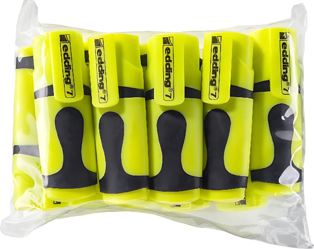 edding 7 Mini Textmarker - neongelb - 10 highlighter pens - Keilspitze 1-3 mm - Textmarker klein in trendigen Farben - für Bullet Journal, Schule,...