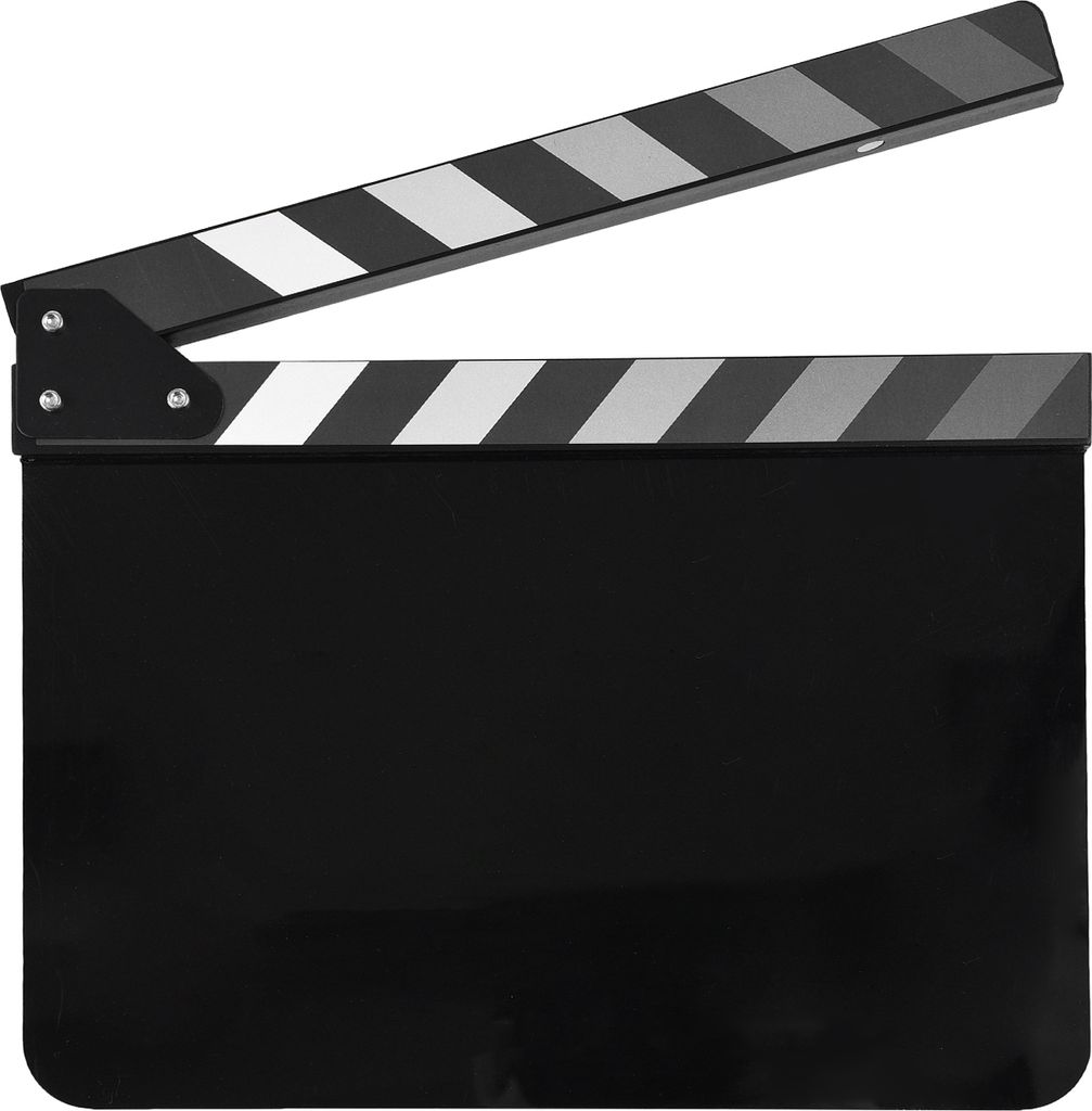 Acryl Filmklappe Filmklappe Film Regie Schiefer geschnitten Action-Szene Clapper Board Film Schiefer trocken abwischbar