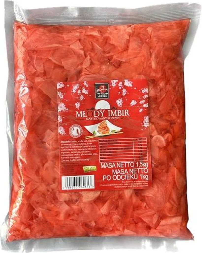Sakura | Eingelegter Rosa Ingwer - 1kg - Asiatische Produktbild 