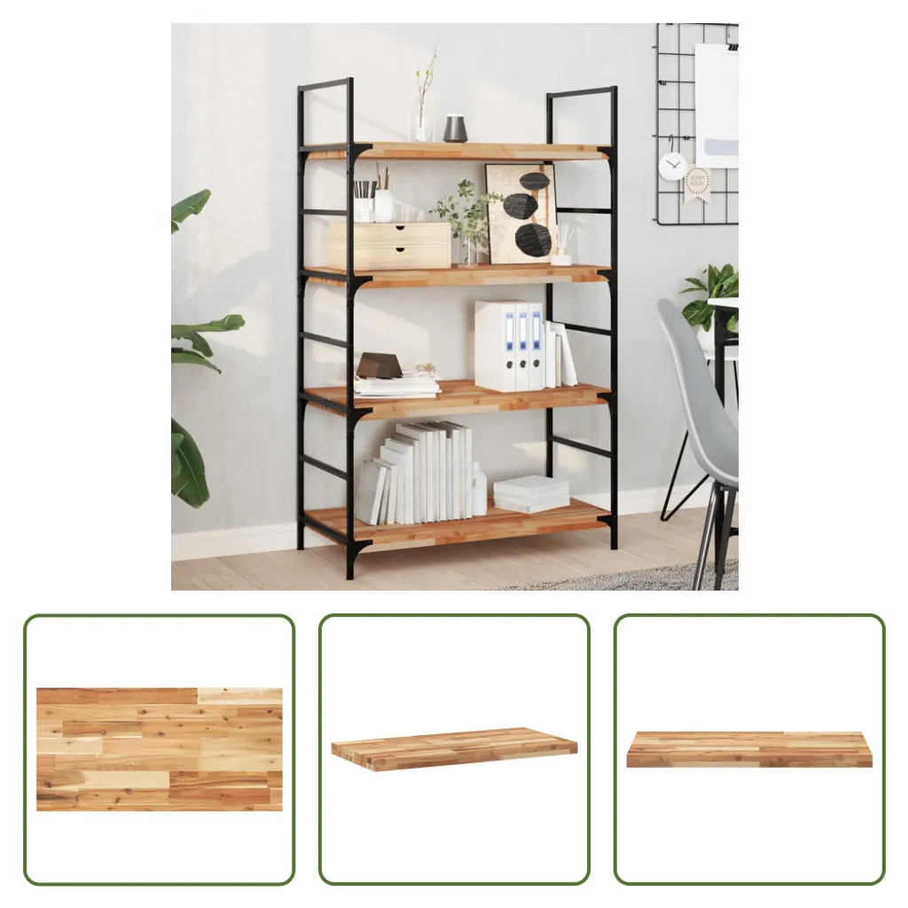 Mensola Robusta Acacia 80x40x4 cm | Carico Pesante Legno Massiccio