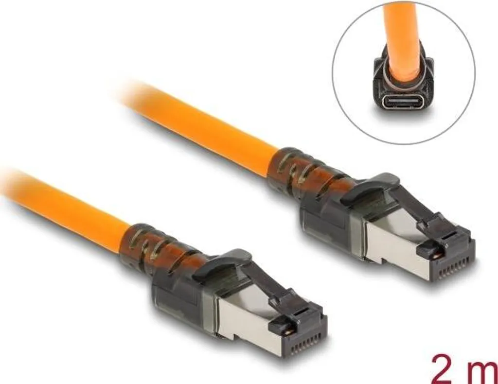 Delock Cavo Patch Professionale CAT 6a 2m S/FTP Portfinder LED