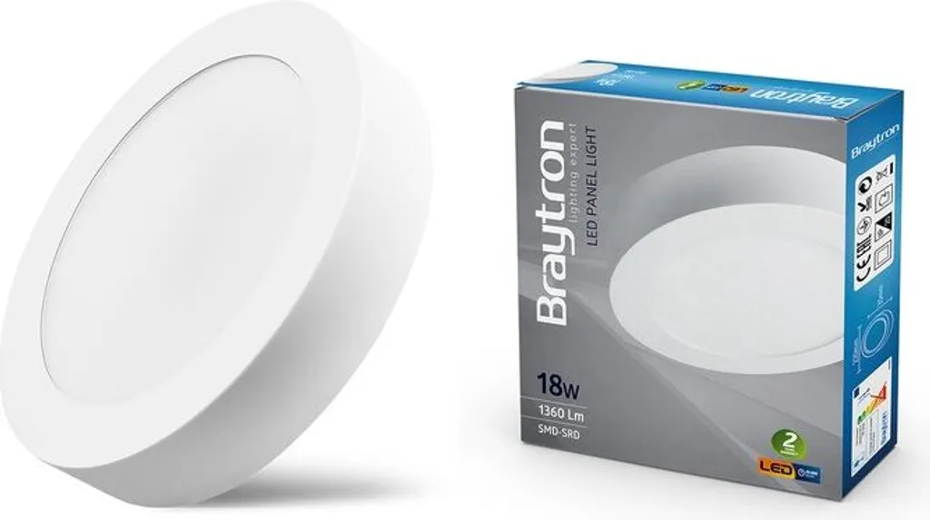 Plafoniera LED 18W Risparmio Energetico - Sostituzione 100W 4000K