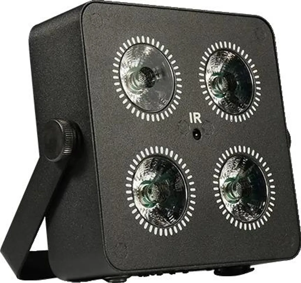 Projecteur de Scène Par LED 4x18W Noir pour Éclairage de Soirée DMX