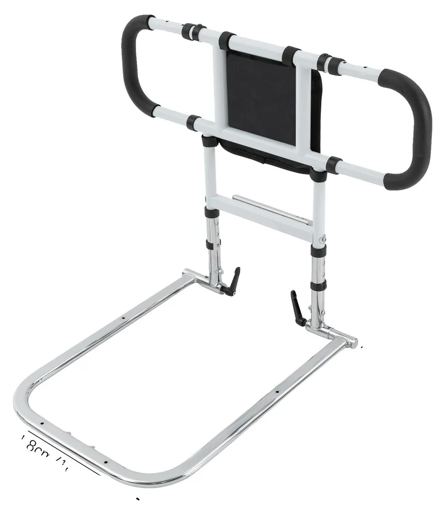 Barrière de lit réglable en hauteur avec éclairage LED détection - Blanc
