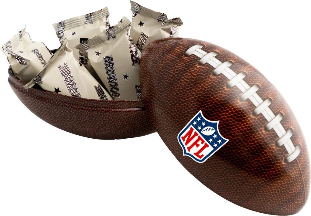 NFL Football Dose gefüllt mit Brownies 150g Produktbild 