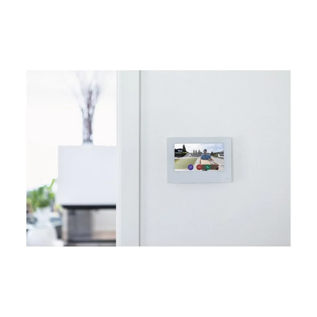 Interphone Vidéo ABUS Moniteur 7 Pouces Blanc pour Sécuriser l'Entrée