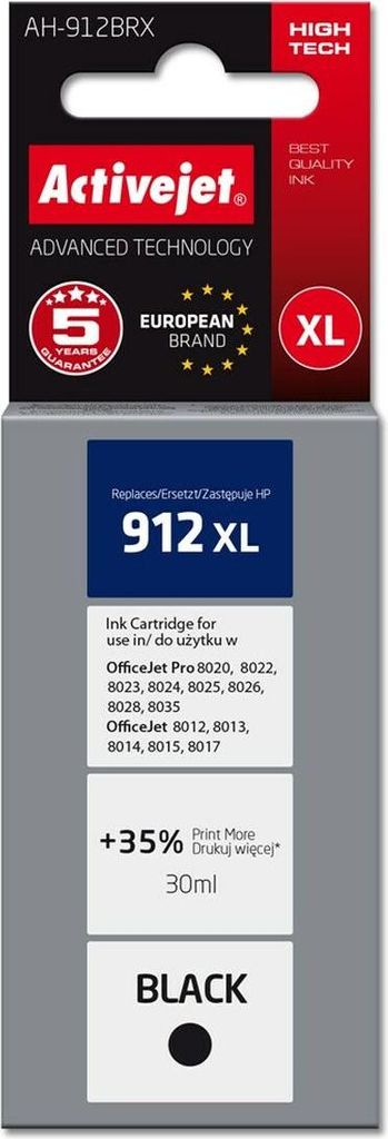 Activejet Tinte für HP 912XL 3YL84AE reg AH912BRX