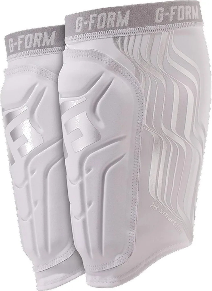 Protège-Tibias de Football G-Form V2 Blancs - Équipement Sport Taille M