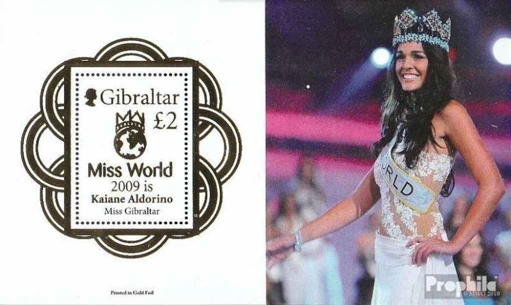 Briefmarken Gibraltar 2010 Mi Block94 (kompl.Ausg.) postfrisch Kaiane Aldorine Miss World