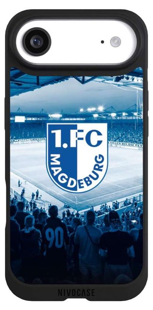 NIVOCASE Handyhülle für Apple iPhone Air Hülle NIVOpure Case Schwarz Stadion 1. FC Magdeburg 1. FCM