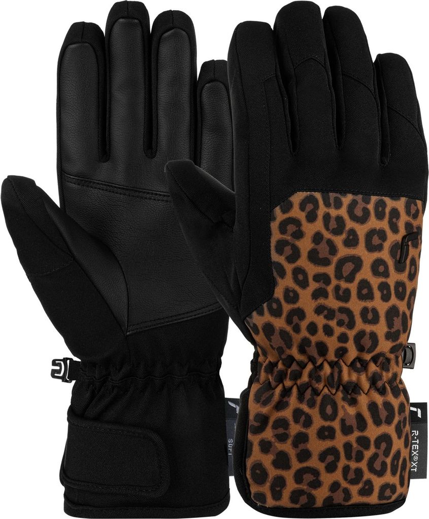 Reusch Fingerhandschuhe Keira R-TEX XT mit wasserdichter und atmungsaktiver Funktion 7054 black / brown leopard 8.5