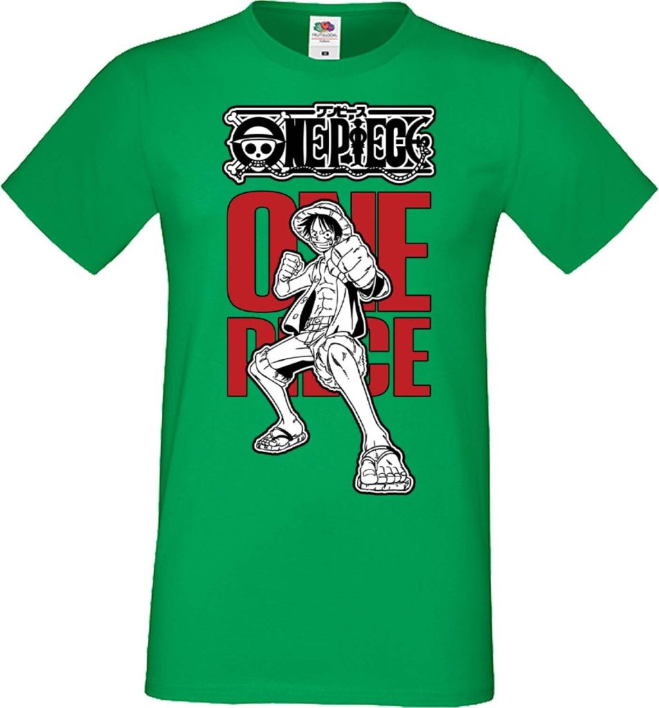 Herren T-Shirt Anime Manga One Manga Piece Anime 04 Pirates, Man M / Grün