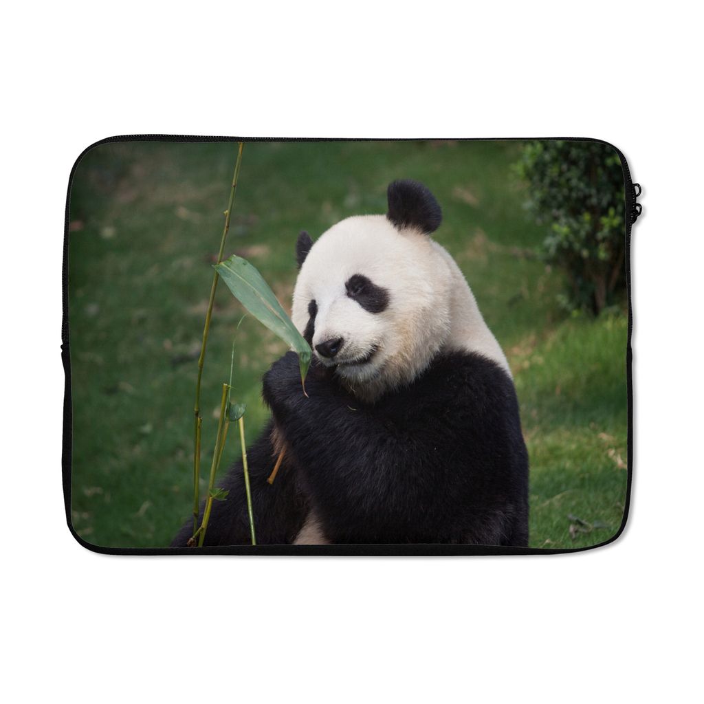 MuchoWow Laptop Hülle 13 Zoll Pandabär - Wilde Tiere - Blätter Laptoptasche - Laptophülle - Sleeve - Rundumschutz