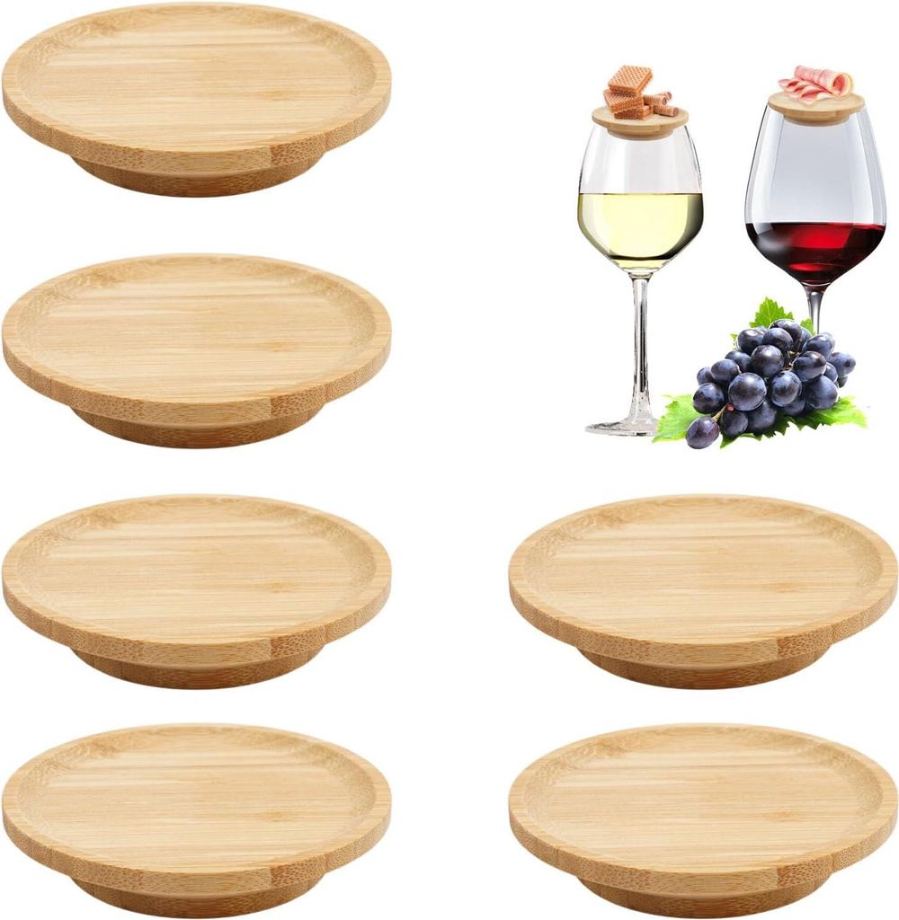 Weinglas Charcuterie Topper 6 Stück - Vorspeisenplatten für Desserts und Getränke - Partyzubehör für Familienfeiern