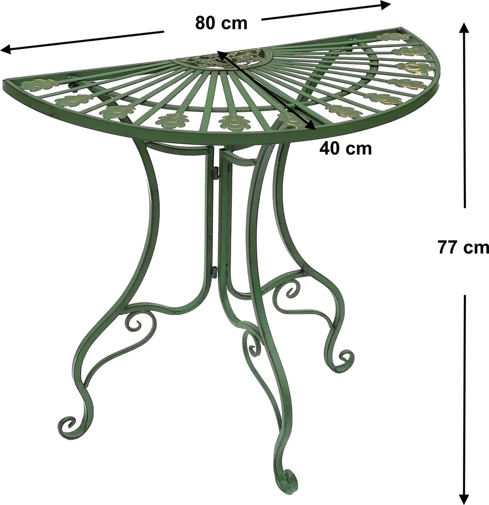 Table d'appoint murale pour entrée étroite console métal 80 cm design - 2