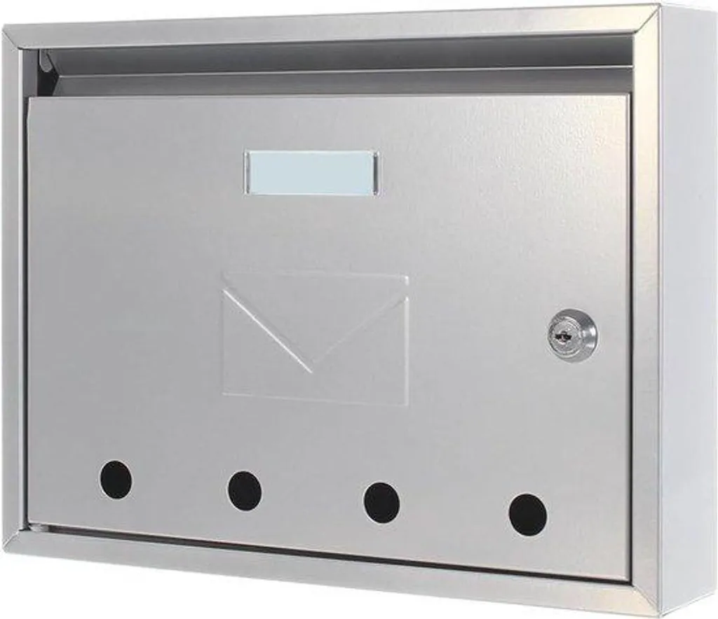 Boîte aux lettres murale design en acier robuste pour courrier et journaux
