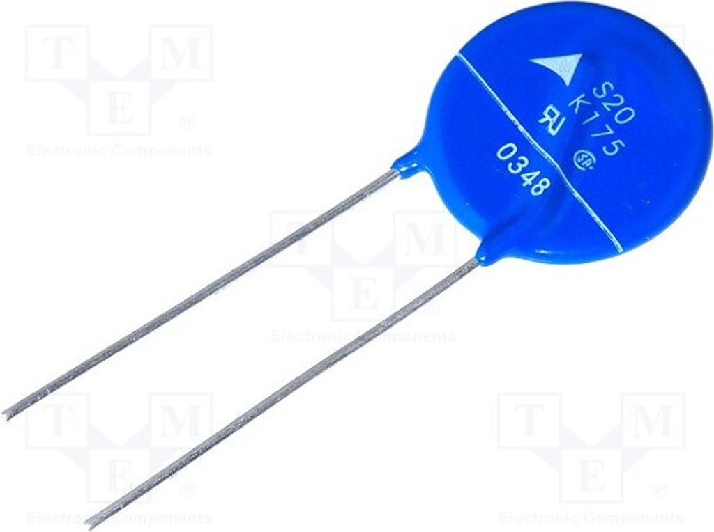 Varistor: Metalloxid; THT; 175VAC; 225VDC; 270V; 8000A; 98J B72220S0171K101 THT Varistoren
