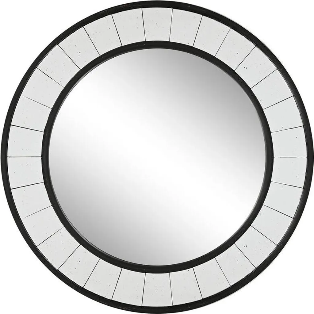 Miroir Intérieur Noir Moderne 88x88 cm Home ESPRIT pour Salon et Entrée