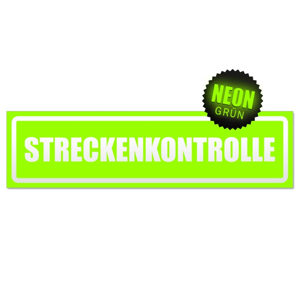 Streckenkontrolle invertiert Magnetschild Schild magnetisch