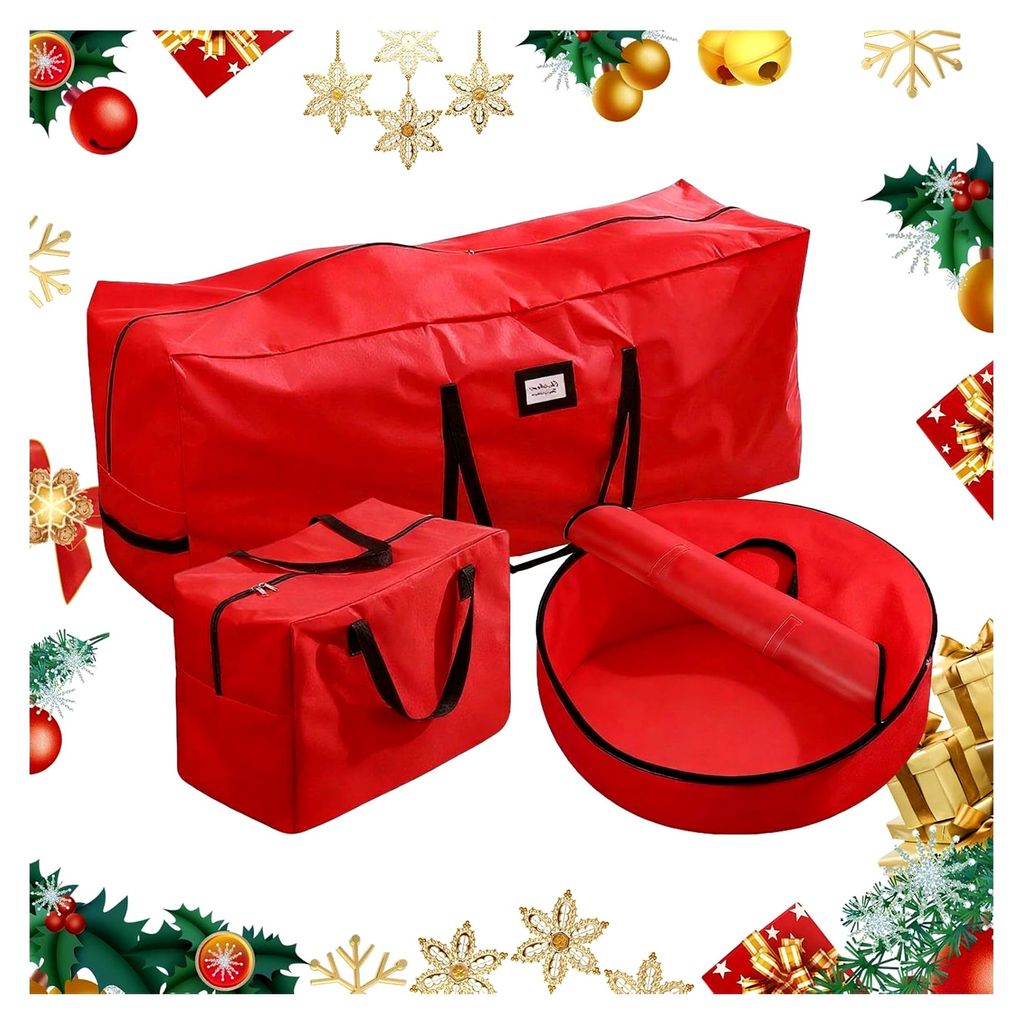 Aufbewahrungstasche für Weihnachtsbaum, platzsparender Sack für Weihnachtsdekoration | Kunststofflagerung für Zuhause, Büro, Studentenwohnheim,...