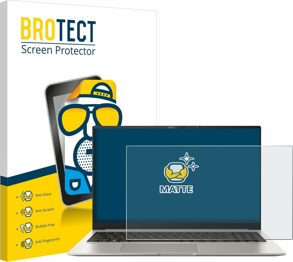 BROTECT Schutzfolie für ASUS ZenBook 15 OLED UM3504 Displayschutz Displayschutzfolie Folie Matt Entspiegelungsfolie