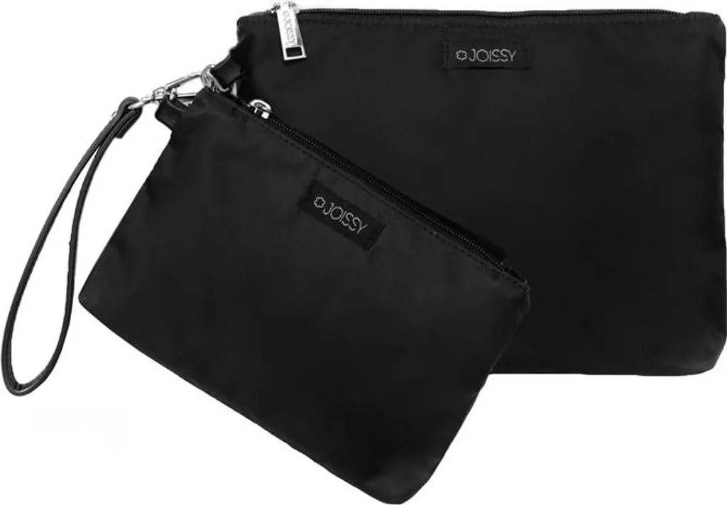 Joissy MIXI: Il Set 2 Borse Trucchi Che Non Ti Tradisce Mai | Nero Argento