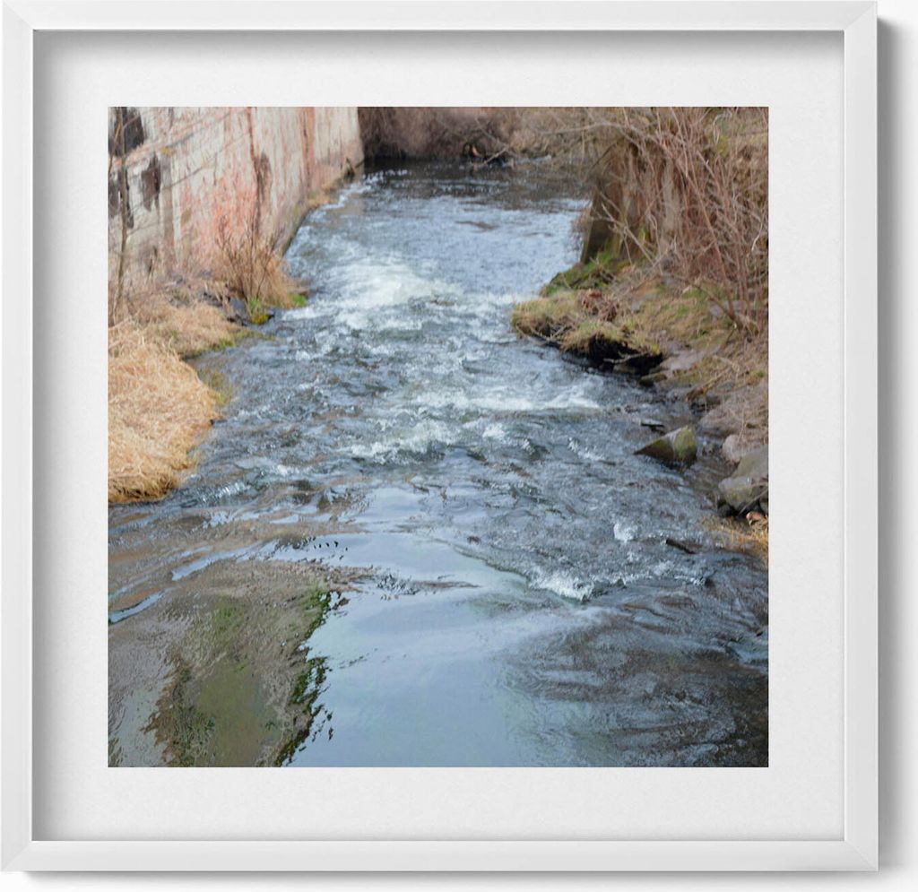 Tasovice Fluss Dyje Moravia– Wandbild mit Rahmen – Produktbild 