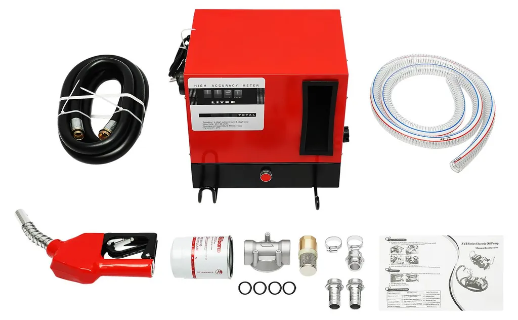 Pompe diesel haute efficacité rouge auto-amorçante transfert fuel