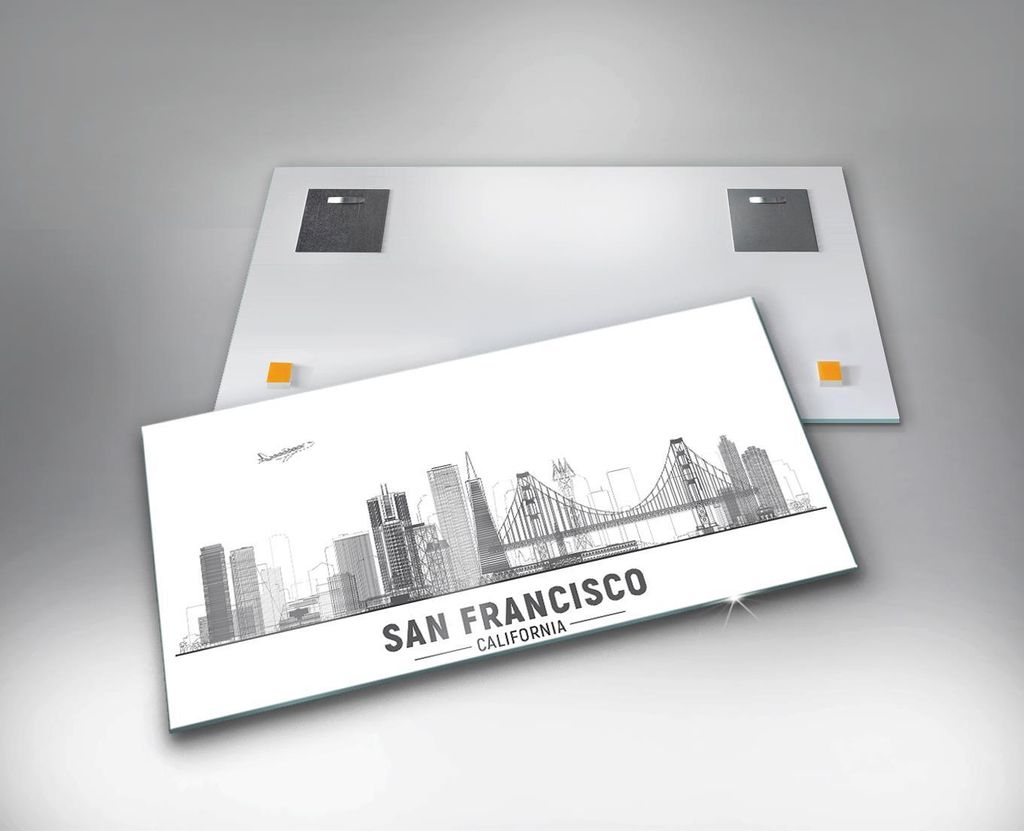 Glasmalerei - dekorative Malerei - moderne Malerei - 100x50 - San Francisco Panorama der Stadt
