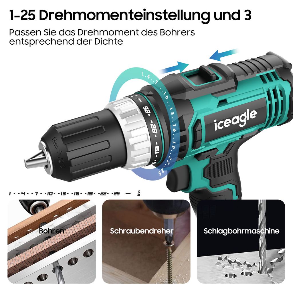 Akumulátorový skrutkovač LCD777-1S, 20V akumulátorový Obrázok produktu 11