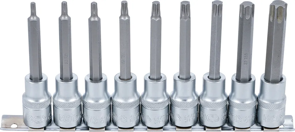 Set BGS 5177 Bussole Bit Torx T20-T60 | Acciaio S2 Professionale 1/2"