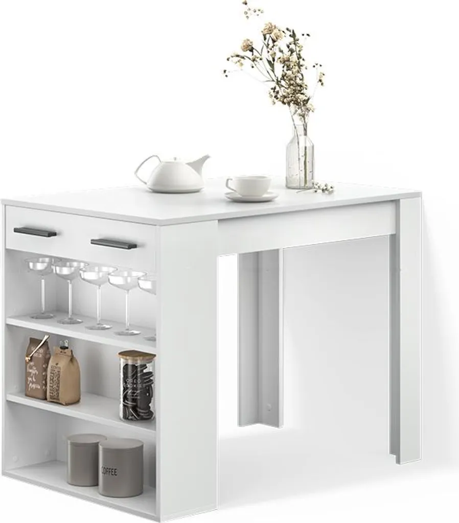 Petite table de cuisine blanche Regusa Livinity pour petit appartement