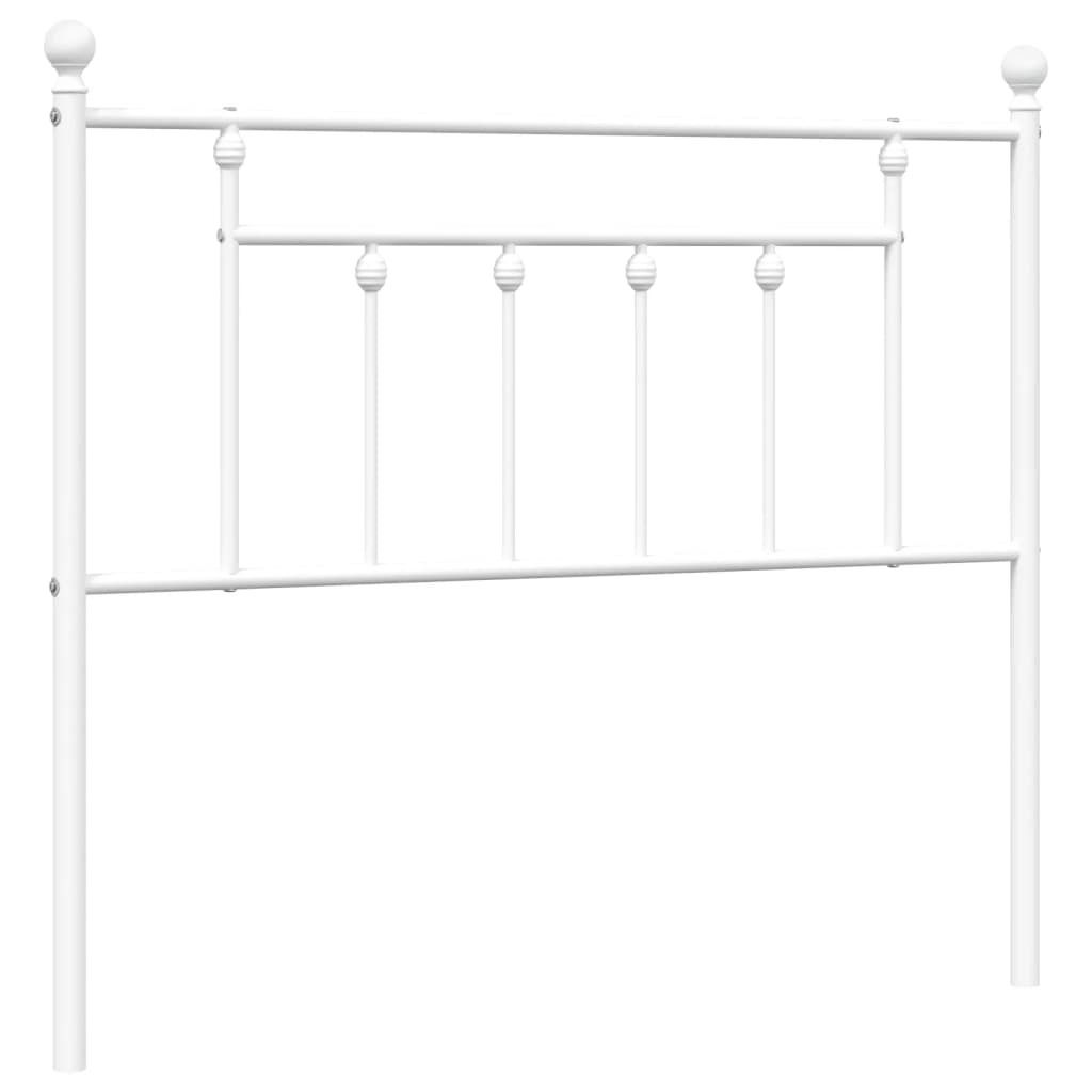 Ersatz-Kopfteil Metall Weiß 100 cm