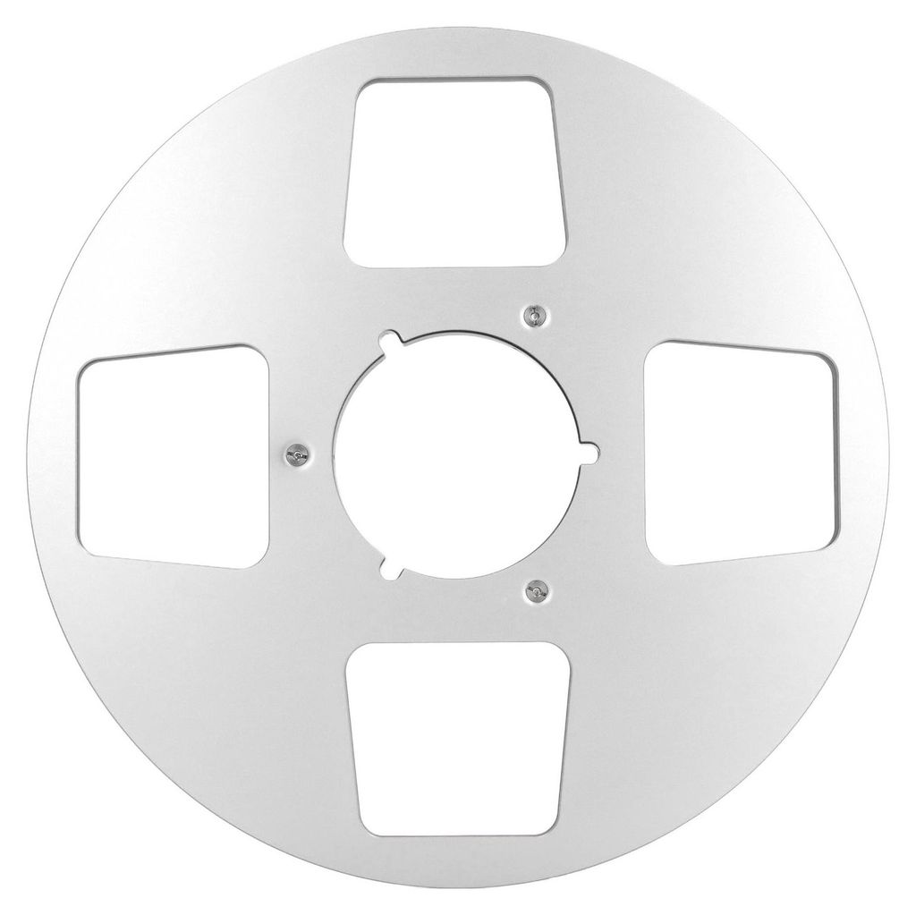 1/4 10,5 Zoll leere Tonbandspule 4-Loch-Öffnung aus Aluminiumlegierung für Schallaufnahme für den Player Silber