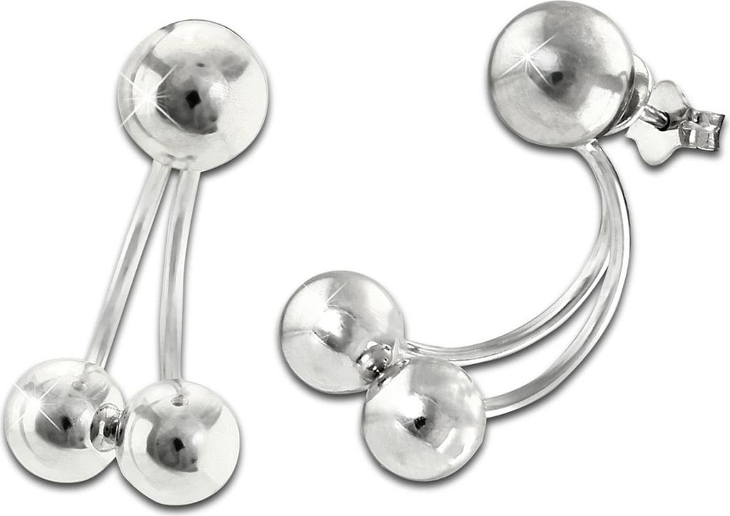 SilberDream Ohrringe Ear Cuff Kugeln Damen 925 Echt Silber Ohrstecker SDO6709J