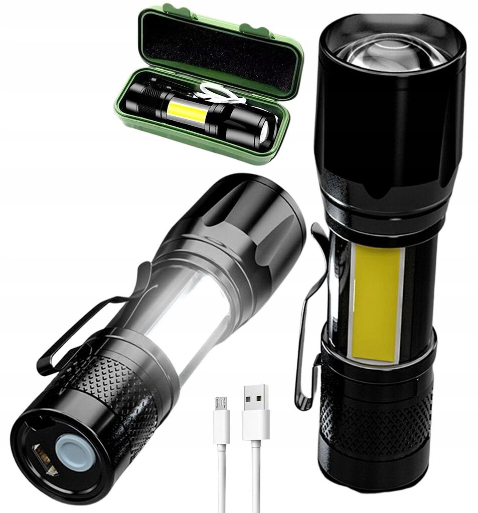 USB Taschenlampe Mit Sternenlicht-Effekt - Tragbar & Wiederaufladbar