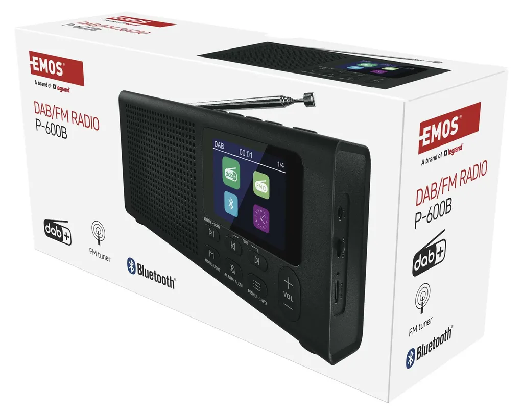 Radio Numérique DAB+ sans Grésillements EMOS E0090 avec Bluetooth et Écran - 16