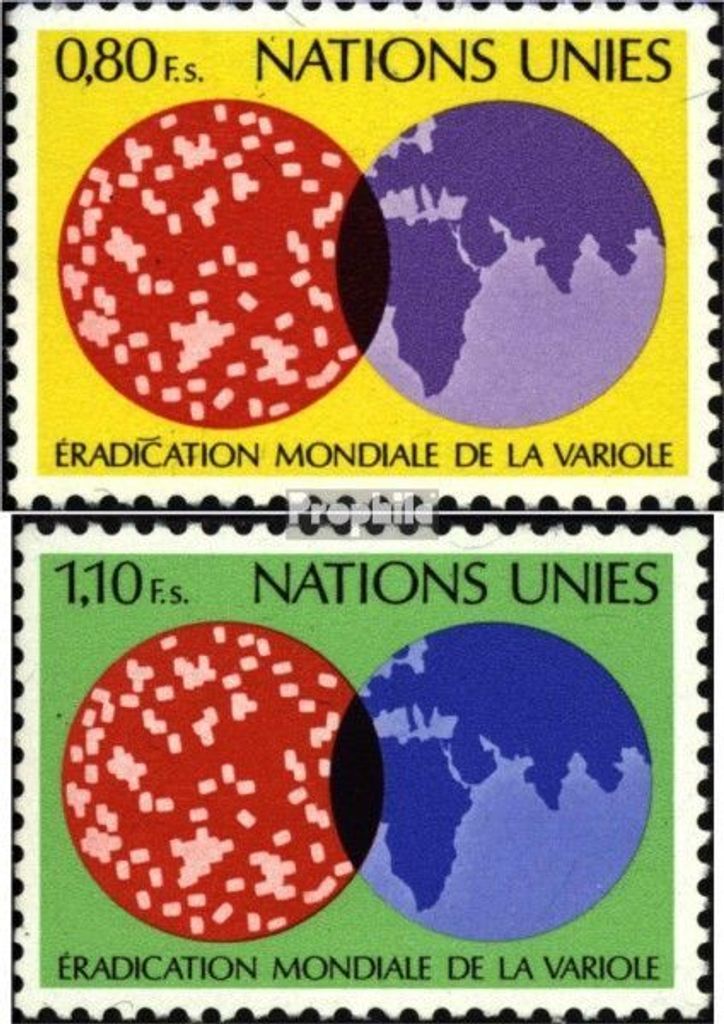 Briefmarken UNO - Genf 1978 Mi 73-74 (kompl.Ausg.) postfrisch gegen Pocken