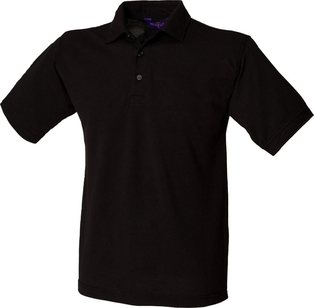 Henbury Herren Polo-Shirt, Kurzarm RW625 (2XL) (Schwarz)
